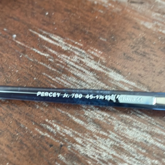 Warby Parker Percey Jr blue clear eyeglasses with logo black case - Picture 4 of 13